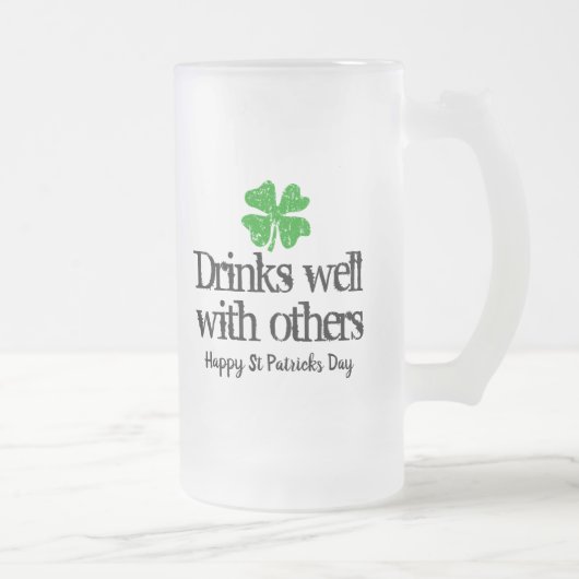 Funny glass Bier Tasse für St Patrick's Day (Rechts)