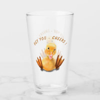 Funny Glass Gift mit Happy Duck - Chef