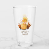 Funny Glass mit Playful Duck Smile - Chef Glas (Rückseite)