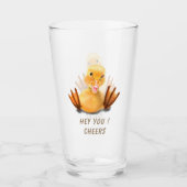 Funny Glass mit Playful Duck Smile - Chef Glas (Vorderseite)