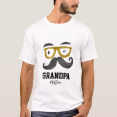 Funny Glasses & Mustache Opa Custom T-Shirt (Vorderseite)