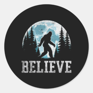Funny glauben an Bigfoot Sasquatch Geschenke Fathe Runder Aufkleber
