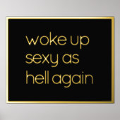 Funny glauben an Ihr selbst Zitat Gold Foil Prints Foliendrucke (Vorderseite)