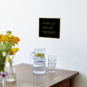 Funny glauben an Ihr selbst Zitat Gold Foil Prints Foliendrucke (Ablage(Küche))