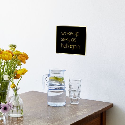 Funny glauben an Ihr selbst Zitat Gold Foil Prints Foliendrucke (Ablage(Küche))