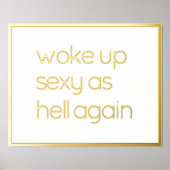 Funny glauben an Ihr selbst Zitat Gold Foil Prints Foliendrucke (Vorderseite)