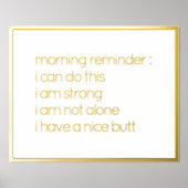 Funny glauben an Ihr selbst Zitat Gold Foliendrucke (Vorderseite)