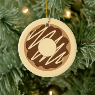 Funny glazed donut Custom Weihnachtsbaumschmuck Keramik Ornament