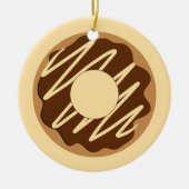 Funny glazed donut Custom Weihnachtsbaumschmuck Keramik Ornament (Vorne)