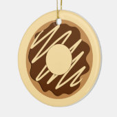 Funny glazed donut Custom Weihnachtsbaumschmuck Keramik Ornament (Links)