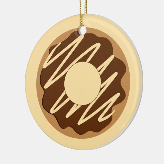 Funny glazed donut Custom Weihnachtsbaumschmuck Keramik Ornament (Links)