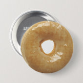 Funny Glazed Donut Doughnut Button (Vorne & Hinten)