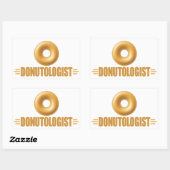 Funny Glazed Donut Lover Rechteckiger Aufkleber (Blatt)