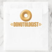 Funny Glazed Donut Lover Rechteckiger Aufkleber (Tasche)
