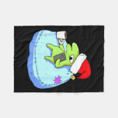 Funny Glep Christmas Fleecedecke (Vorderseite (Horizontal))