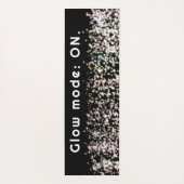 Funny Glitzer Glühen Schwarz-weiße Blüte inspirier Yogamatte (Rückseite)