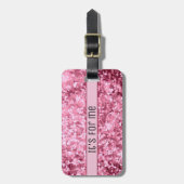 Funny Glitzer Rose Gold Gepäckanhänger (Vorderseite vertikal)