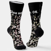 Funny Gllow Glitzer Schwarz-weiße Rose Goldröte Socken (Gewinkelt)