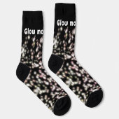 Funny Gllow Glitzer Schwarz-weiße Rose Goldröte Socken (Rechts)