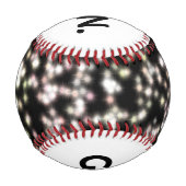 "Funny Glow-Modus Schwarz-Glitzer inspirierend Baseball (Rückseite)