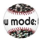 "Funny Glow-Modus Schwarz-Glitzer inspirierend Baseball (Vorderseite)