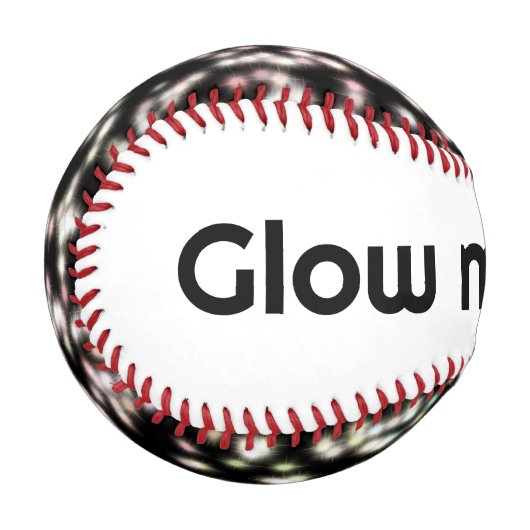 "Funny Glow-Modus Schwarz-Glitzer inspirierend Baseball (Vorderseite Links)