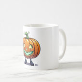 Funny Glows Pumpkin Face Halloween Tasse Coffe Cup (VorderseiteRechts)