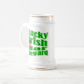 Funny Glück Irish St Patrick's Day Bierglas (Vorderseite Links)