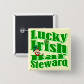 Funny Glück Irish St Patrick's Day Button (Vorne & Hinten)