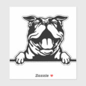 Funny glücklicher Bulldog Aufkleber (Blatt)