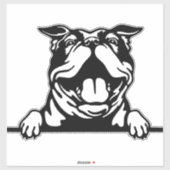 Funny glücklicher Bulldog Aufkleber (Blatt)