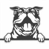 Funny glücklicher Bulldog Aufkleber (Vorderseite)