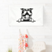Funny glücklicher Bulldog Banner (Insitu)
