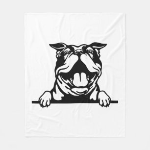 Funny glücklicher Bulldog Fleecedecke
