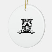 Funny glücklicher Bulldog Keramik Ornament (Links)
