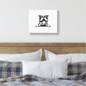 Funny glücklicher Bulldog Leinwanddruck (Insitu (Schlafzimmer))