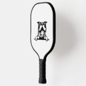 Funny glücklicher Bulldog Pickleball Schläger (Links)