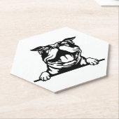 Funny glücklicher Bulldog Untersetzer (angewinkelt)