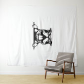 Funny glücklicher Bulldog Wandteppich (Beispiel (Horizontal))