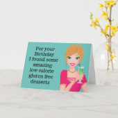 Funny Gluten Free Geburtstagkarte Karte (Gelbe Blume)