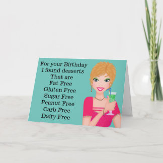 Funny Gluten Free Geburtstagkarte Karte