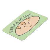 Funny Gluten ist das Teufelskleber-freie Gluten Magnet (Linke Seite)