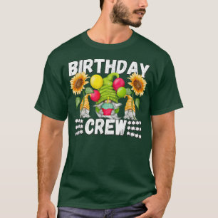 Funny Gnome Birthday Crew Gelbe Sonnenblume Birthd T-Shirt