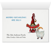Funny Gnome Christmas Wunschkarte (Innenansicht Horizontal (Unten))