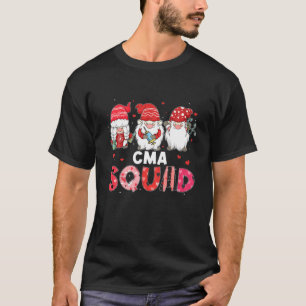Funny Gnome CMA Nurse Squad Nursing Valentinstag T-Shirt