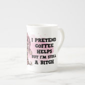 Funny Gnome Coffee Mug – Sarcastic Quote Gift for Porzellantasse (Vorderseite Rechts)