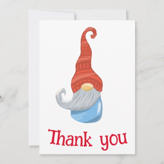 Funny Gnome Dankeskarte (Vorderseite)