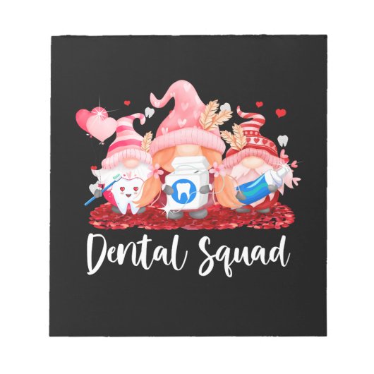 Funny Gnome Dental Squad Leprechaun Zahnarzt Notizblock (Vorderseite)