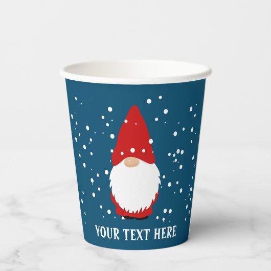 Funny gnome drucken kundenspezifische Papier Weihn Pappbecher (Rückseite)