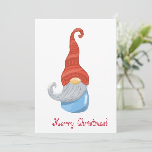 Funny Gnome Einladung (Stehend Vorderseite)